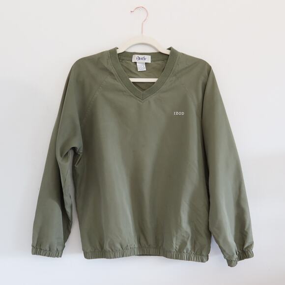 Vintage Izod Golf Windbreaker Jacket Sage Green Small - Picture 1 of 5